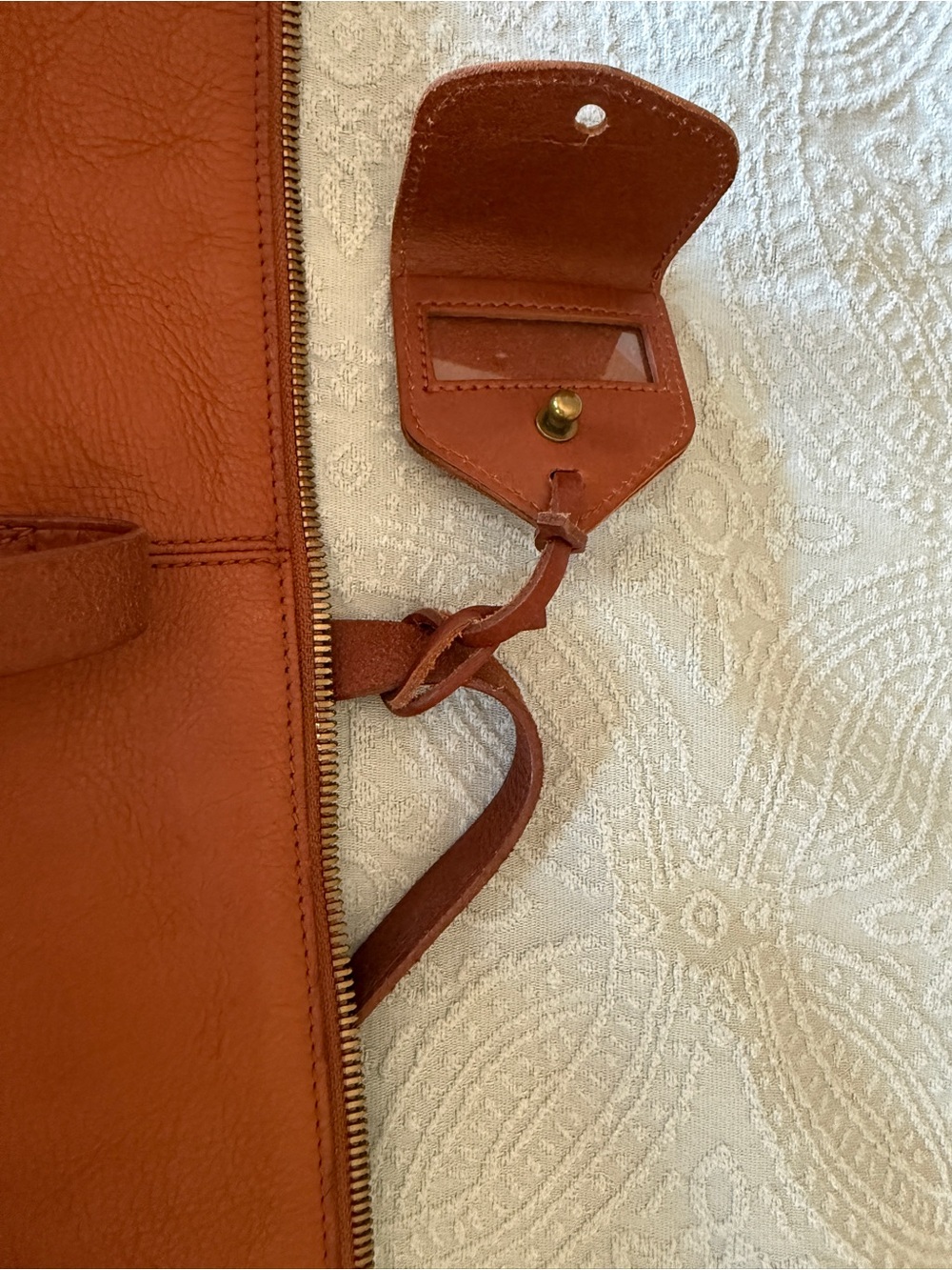 Madewell Large Leather Tote in Cognac - Picture 9 of 11